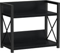 Giikin Kitchen Counter Shelf, 2 Tier Kitchen Spice Rack Organizer for Countertop, Wood Coffee Bar Organizer for Home (Black, 