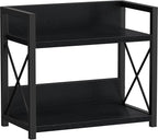 Giikin Kitchen Counter Shelf, 2 Tier Kitchen Spice Rack Organizer for Countertop, Wood Coffee Bar Organizer for Home (Black, 