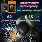 Window Breaker and Seatbelt Cutter Keychain,2 in 1 Car Safety Hammer Glass Break Under Water,Emergency Window Punch Escape To