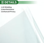 Motoforti Universal Car Window Tint Film Privacy Film 6.56 ft x 23.62 Inch Carbon 2PLY PET Light Blue 1 Pc VLT 78% IRR 15% URV 40%