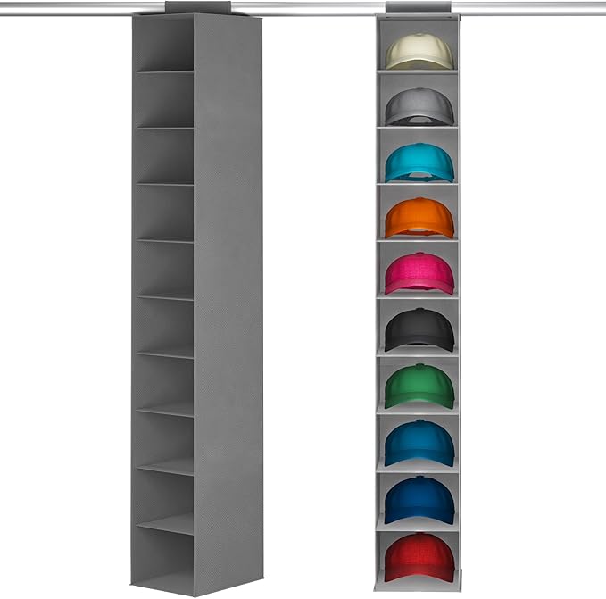 Lifewit Hat Organizer for Baseball Caps, Hat Rack Hanging Storage, Non-Woven Fabric Display Shelf Holds Up to 40 Hats, Cap Ho