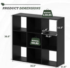9 Cube Storage Organizer, Reversible Bookcase Shelf, Open Cube Bookshelf, Large Modern Storage for Living Room, Bedroom & Off