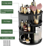 Makeup Organizer Vanity Organizer 360 Rotating Makeup Organizer, Adjustable Cosmetic Storage Organizer Shelf, Large Capacity 