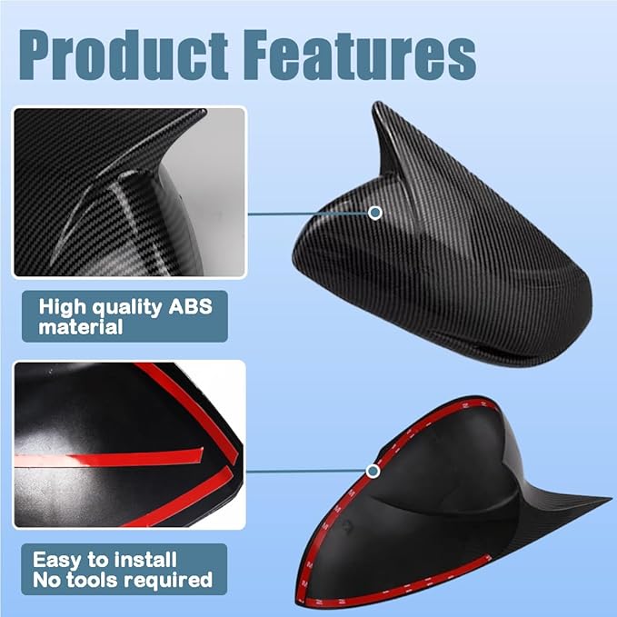 XITER Rear View Side Mirror Cover Side Mirror Cap for Honda CRV 2017 2018 2019 2020 2021 2022,Carbon Fiber