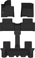 VIWIK Floor Mats for Kia Sorento 2024 2023 2022 2021, All Weather Protection Car Mats Custom Floor Liners for Sorento Hybrid 1st/2nd/3rd Row, TPE Rubber Car Accessories