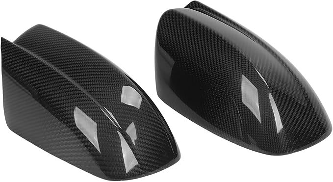 aqxreight Pair of Rear View Mirror Covers Glossy Carbon Fiber Left Right Replacement for 2011 to 2021