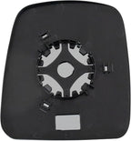 TRQ Passenger Side Manual Mirror Glass Snap On Clear Compatible with 2003-2007 Chevrolet Express 1500 2500 3500, GMC Savana 1
