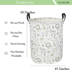 CLOCOR Baby Laundry Basket,Collapsible Kids Toys Storage Baskets,Nursery Hamper for Boys and Girls,Jungle Bedroom Decor,Gift 