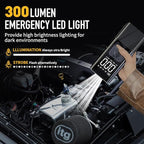 Tire Inflator Portable Air Compressor with Jump Starter - 150PSI & 8000mAh Car Battery Jump Starter with Tire Pressure