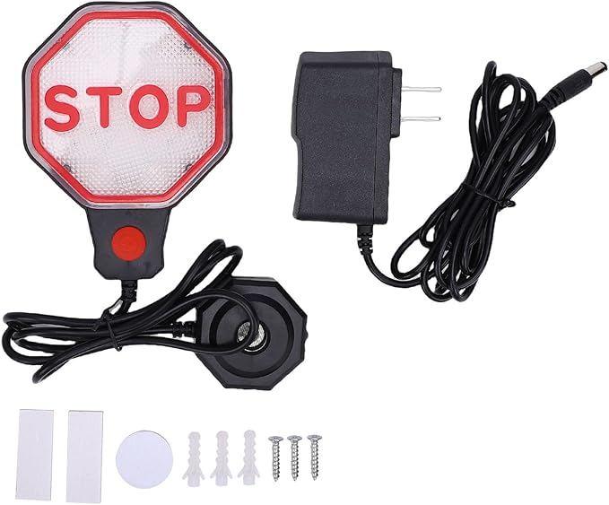 Garage Parking Sensor, Adjustable Garage Parking Aid, with Red Yellow Green LED Display, Set Stop Distance 6in to 6 Ft, Car Stop Assistant Indicator for Car SUV Pickup