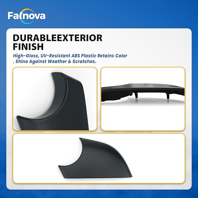 Left Rearview Mirror Cover Bracket, Compatible with Tesla Model 3 2017-2024, Side Mirror Base Cover Replacement Part, Suitable for Tesla Model 3 Accessories（Black）