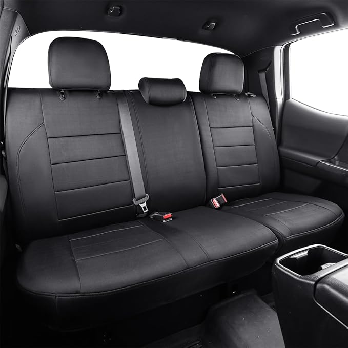 EKR Tacoma Back Seat Covers Custom for Select Toyota Tacoma (Hybrid) 2024 2025 2026 Double cab TRD Sport,TRD Off-Road,Limited
