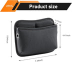 2 PCS Car Seat Side Pocket Organizer, PU Leather Mini Storage Pocket for Car Seats, Doors, Consoles, Dashboard, Vehicle Gap Filler Organizer for Phone, Keys, Sunglass, Wallet (Black)