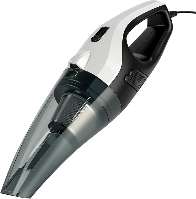 ezly Hand Held Car Vacuum Cleaner 6000PA Powerful Suction, Portable Mini Car Vacuum Cleaner, Handheld Vacuum with Washable Fi