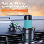 Car Cup Holder Expander, 2-in-1 Multifunction Cup Holder with Suction Cup & Adjustable Base, Cupholder Expander for 10-46 OZ 