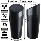 Car Trash Can Bin with Lid - 2 Packs Garbage Can Cup Holder - Black Mini Leakproof Vehicle Trash Bin with 40pcs Trash Bags - Car Organizers and Storage for Front Back Seat Accessories