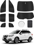8PCS Window Shades for Forester 2014-2018 Accessories – Full Coverage Sun Shade for Side Windows, Rear Triangular & Windshield – UV Protection & Privacy for Camping, Napping, Relaxing