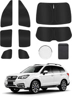 8PCS Window Shades for Forester 2014-2018 Accessories – Full Coverage Sun Shade for Side Windows, Rear Triangular & Windshield – UV Protection & Privacy for Camping, Napping, Relaxing