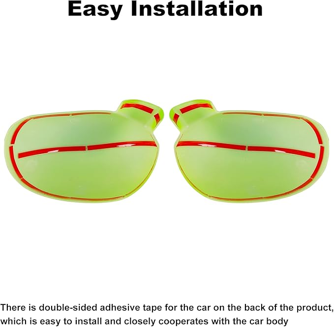 Voodonala for Challenger Rearview Mirror Cover Side Mirror Trim Shell Cover Decoration Trim for 2009-2024+Dodge Challenger Exterior Accessories ASB Green, 10pcs