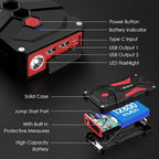 Jump Starter Car Jump Starter Auto Battery Booster Pack 5000A Peak 12V with USB-C Quick Charge,Lithium Jump Box with LED
