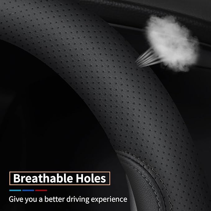 XHRING Car Steering Wheel Cover for Honda Civic Accord CRV HRV Pilot Passport Odyssey Element Insight Fit Ridgeline Clarity C