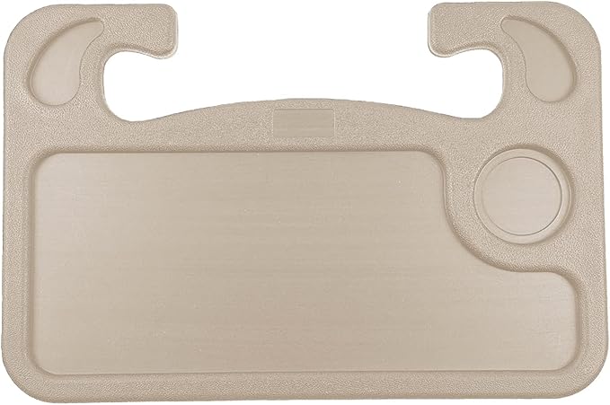 Steering Wheel Tray,Car Table Food Trays for Eating,Laptop Mount,Cars Desk for Driver,Fit Most Auto Vehicle Steering Wheels (Beige, Medium)