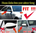 Rearview Mirror Cover Black Side Mirror Covers Caps for BMW E60 2003 2004 2005 2006 2007 2008(Carbon Fiber Black)