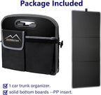 M KARMATER Car Trunk Organizer,Machine Washable PP Materials 3 Compartments Car Storage,95L Waterproof Polyester Cars