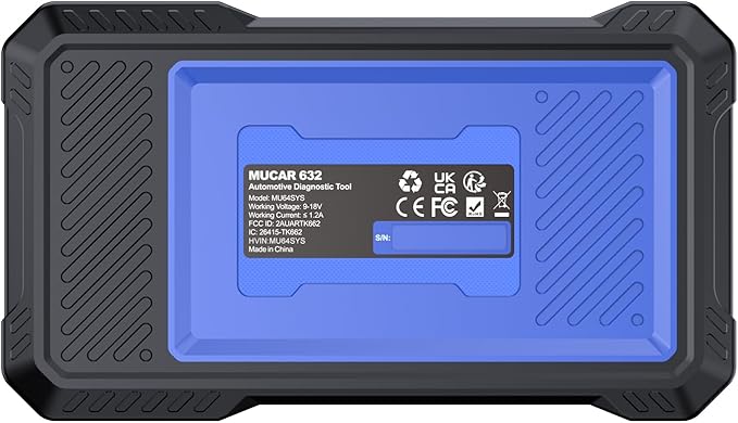 OBD2 Scanner, MUCAR 632 Elite AI-Assisted Bidirectional Scan Tool, 15 Reset Services Oil/TPMS/EPB/BMS/SAS/Brake/Throttle Car