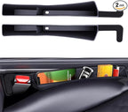 2PCS Car Seat Gap Filler, Vehicle Seat Organizer for Avoiding Dropped Items, Fill The Gap Between Seat and Console, No Drop Seats Guard for Coins Wallets Keys, Universal Car Accessories (Black)