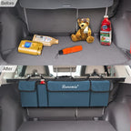 Car Trunk Organizer and Storage, Backseat Hanging Organizer for SUV, Truck, MPV, Waterproof, Collapsible Cargo Storage Bag