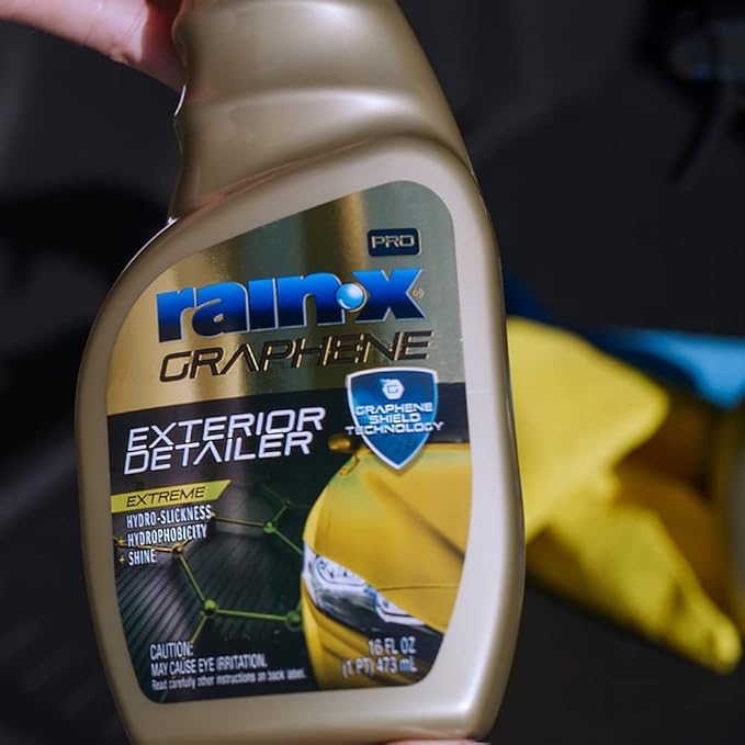 Rain-X PRO 620179 Graphene Exterior Detailer Spray, 16oz - Graphene Shield Technology Gently Removes Light Contaminants and D