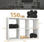 CTESNE【2026 Wooden Thick Frame 6 Cube Storage Organizer Shelf with Anti-Tipping Kits + Reversible Open Back Bookcase, Horizon