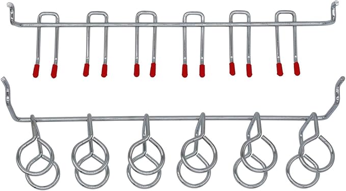 165pcs Metal Hanging Organizer Set, Waterproof Hooks and Storage Boxes for 1-inch Gutter Spacing, Tool Hanging Kit with Hamme