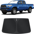 TINGLU Sun Shade for Toyota Tacoma 2016-2024 2025 2026 Accessories Windshield Sun Shade Window Shade UV Rays Protection Sun Visor Cover with Steering Wheel Sunshade Storage Bag