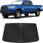 TINGLU Sun Shade for Toyota Tacoma 2016-2024 2025 2026 Accessories Windshield Sun Shade Window Shade UV Rays Protection Sun Visor Cover with Steering Wheel Sunshade Storage Bag