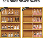 Shoe Slots Organizer 36 Pack - Shoe Organizer Space Saver 50%,Adjustable Thickening Shoe Stackers for a pair of Shoes,Shoe St