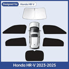 6PCS Car Window Shades for Honda HR-V 2023-2025, Window Covers for VEZEL Windshield Side Rear Windows, Full Set Privacy Protection Car Sunshade with UV Blocking for Camping Napping