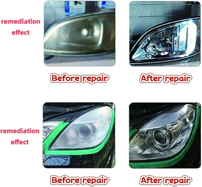 Acetone Headlight Restoration Kit, with Vapor Coating System, Complete DIY Repair Polish Kit, Fix Foggy/Yellowed/Oxidized Lenses, Restore Clear Bright Headlights, Ease of Use (600ML)