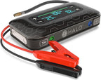 HALO Bolt Air+ 1750 Portable Car Battery Jump Starter | 130 PSI Air Compressor, 59.9Wh USB Power Bank, Large Display, Emergency Floodlight & Charger, Jumps Cars SUVs & Trucks, Inflates Tires — Black