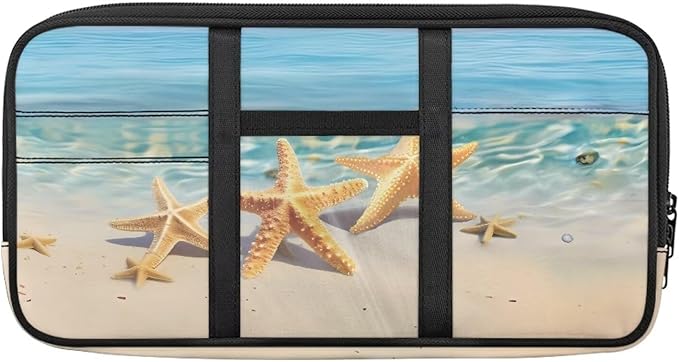 Starfish Car Sun Visor Storage Bag Spots Car SUV Storage Pouch Holder Pocket Organizer with Multi-Pocket Auto Interior Accessories