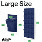 GORILLA GRIP Over the Door Shoe Organizer, 24 Large Breathable Mesh Pockets, Space Saving Hanging Storage Holder, Closet Rack