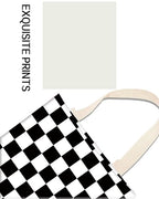 Car Garbage Can, Trash Bag, Hanging Trash Can for Vehicle Accessories, Travelling, Camping, Cute Back Seat Organizer, Classic Black White Plaid
