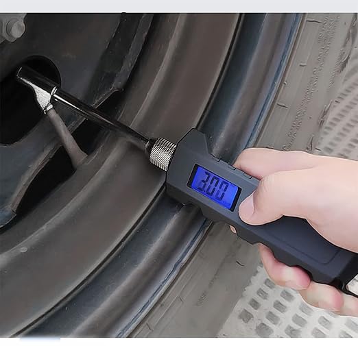 PINKJOY Digital Tire Pressure Gauge 230 PSI Heavy Duty Dual Head Stainless Steel Made for Truck and RV with Backlit LCD and Flashlight Car Accessories