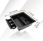 Muslogy Center Console Organizer Compatible with 2023-2025 2026 Chevy Colorado/GMC Canyon Accessories, Interior Storage Box Coin Container Armrest Secondary Tray Fit with OEM Tray (Black)
