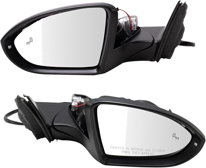 TRQ Driver & Passenger Side Power Heated Memory Mirrors Paint to Match with Housing Turn Signal Compatible with 2019-2022 Vol