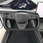 MEWANT Hand Stitched Tesla Model S Yoke Steering Wheel Cover Wrap for Tesla Model S 2021-2023 / Model X 2021-2023 Tesla Yoke Steering Wheel Accessories