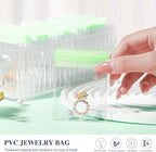 HOMEHIVE Acrylic Jewelry Box Organizer, Clear Jewelry Organizer Holder with 20 Portable Anti Tarnish Jewelry bags, Travel Jew