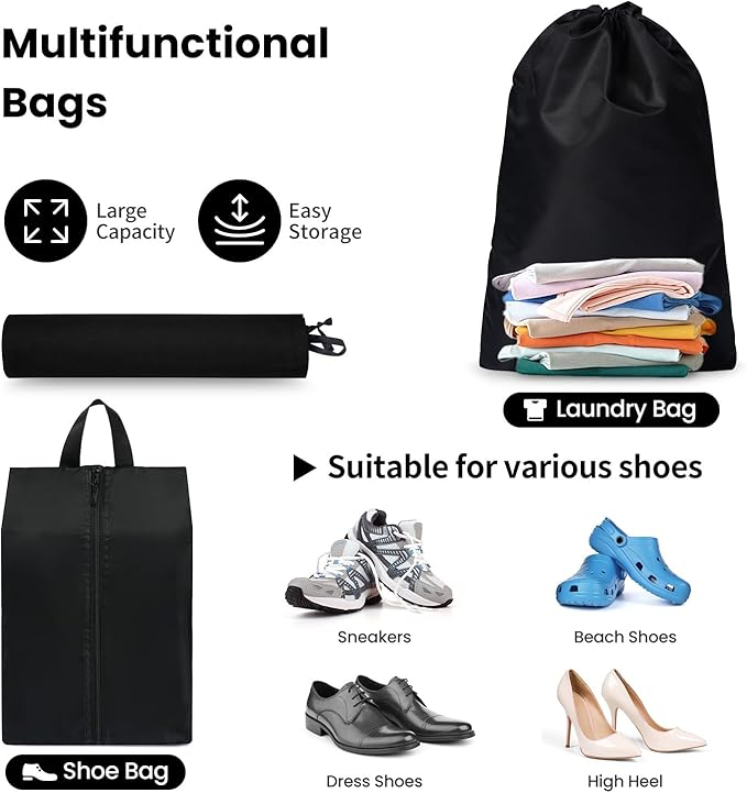 Mesh Packing Cubes for Travel, Durable Luggage Organizer with Sturdy Material and Double Zippers, Comprehensive Set for Trave