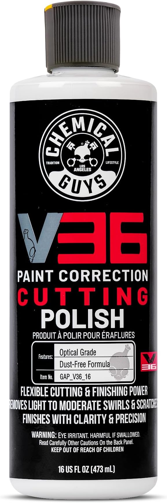 Chemical Guys Gap_V36_16 V36 Optical Grade Cutting Polish (16 oz), White